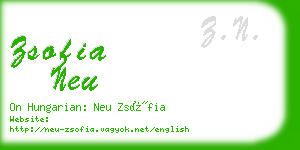 zsofia neu business card